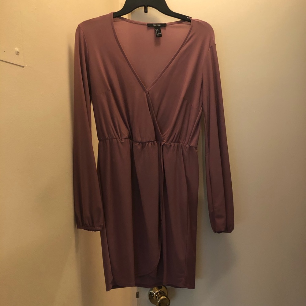 Forever 21 Blush Surplice Dress S
